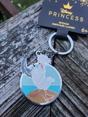 Loungefly Disney Princess Sea Gull Keychain in White, Blue, Tan, Orange
